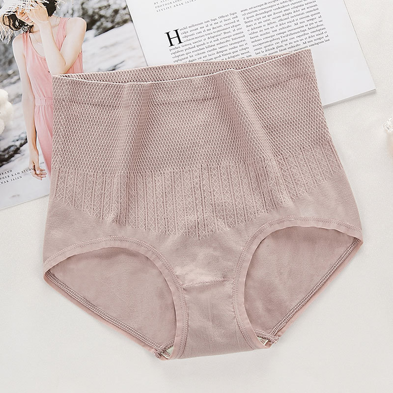 Bešivne ženske gaćice s visokim strukom i oblikovanjem bokova, prugasti jacquard uzorak, glavni materijal 95% najlon, podstava 50% modal