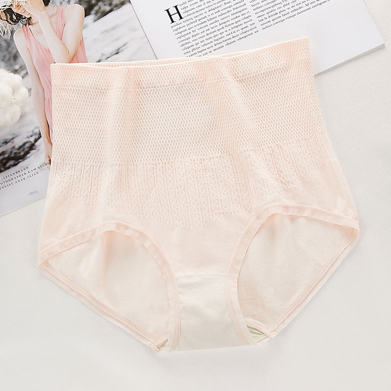 Bešivne ženske gaćice s visokim strukom i oblikovanjem bokova, prugasti jacquard uzorak, glavni materijal 95% najlon, podstava 50% modal