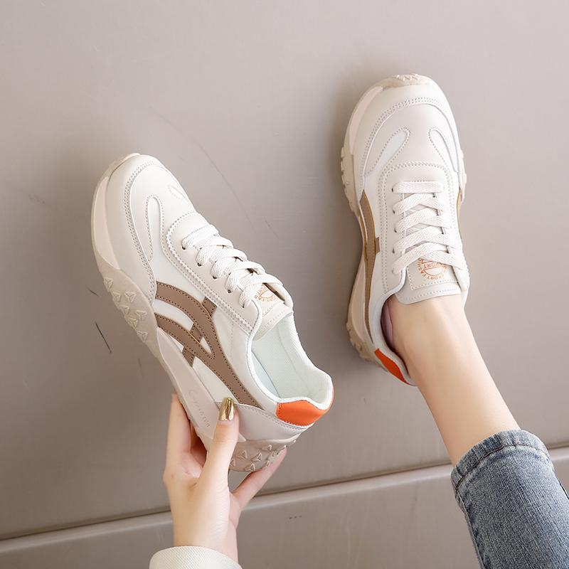 Adidași femei - stil coreean, ușori, casual (partea superioară: Microfibră; interior: Plasă; branț: PU; talpă: Cauciuc; formă vârful: Rotund)