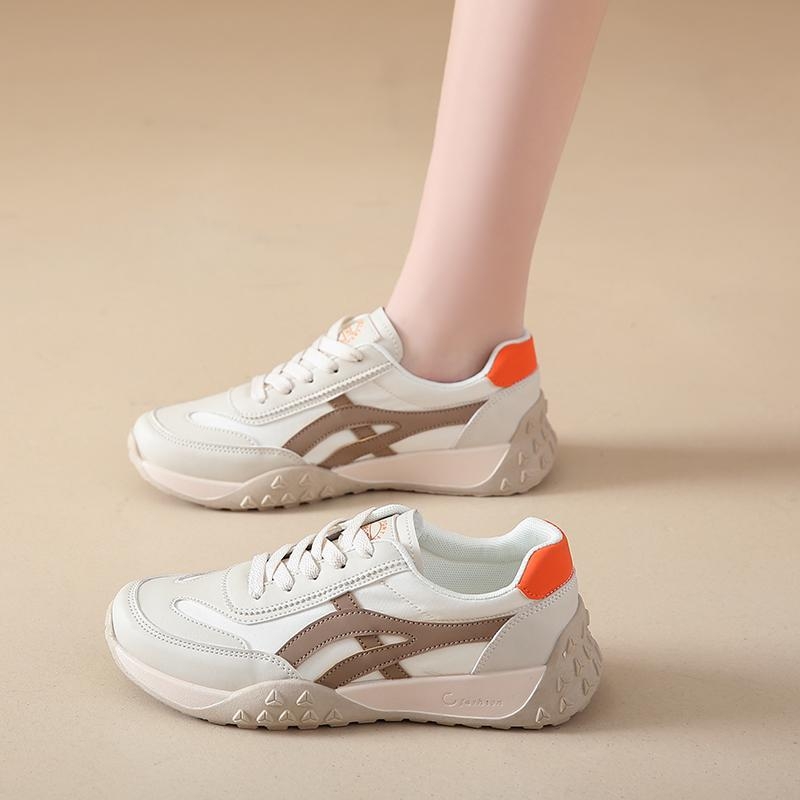 Adidași femei - stil coreean, ușori, casual (partea superioară: Microfibră; interior: Plasă; branț: PU; talpă: Cauciuc; formă vârful: Rotund)