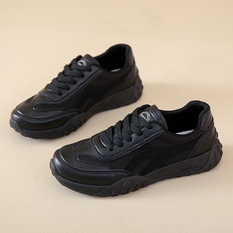 Adidași femei - stil coreean, ușori, casual (partea superioară: Microfibră; interior: Plasă; branț: PU; talpă: Cauciuc; formă vârful: Rotund)