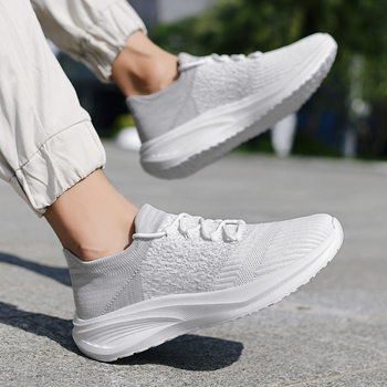 Παπούτσια για περπάτημα και τρέξιμο με Τεραχέρτζ μαγνητική ενέργεια, Unisex, άνω μέρος από δίχτυ, χαμηλή φτέρνα 1–3 cm, άνοιξη 2025