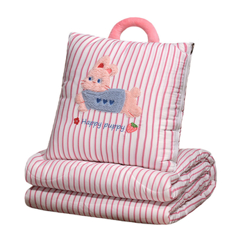 Μαξιλάρι-κούβερτα από βελούδινο ύφασμα, γέμισμα PP, κέντημα, μοτίβο γλυκών ζωάκια, στυλ καρτούν