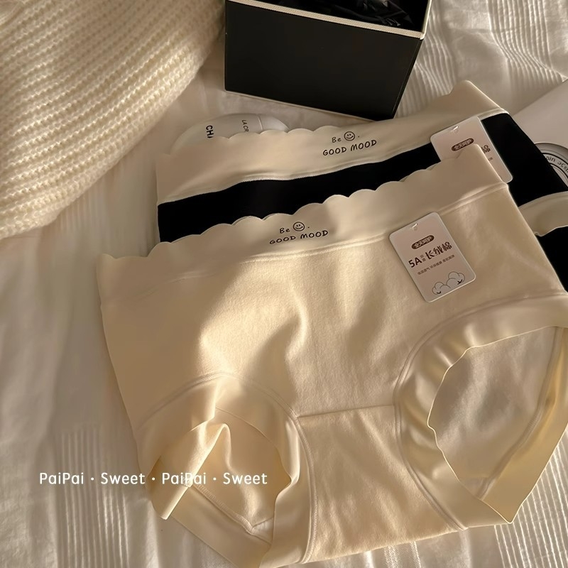 Κοριτσίστικα αναπνεύσιμα βαμβακερά εσώρουχα με μεσαία μέση, επένδυση καβάλου από 100% βαμβάκι, περιεκτικότητα σε βαμβάκι 90–95%