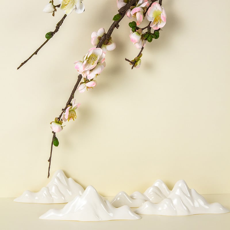 Mesterséges szilva virágok – kínai stílusú fotókellékek ételfotózáshoz, készlet, vintage hátter