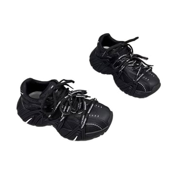 Ženske kožne casual dad cipele s debelim potplatom 3–5 cm – prozračne, svakodnevne sportske cipele
