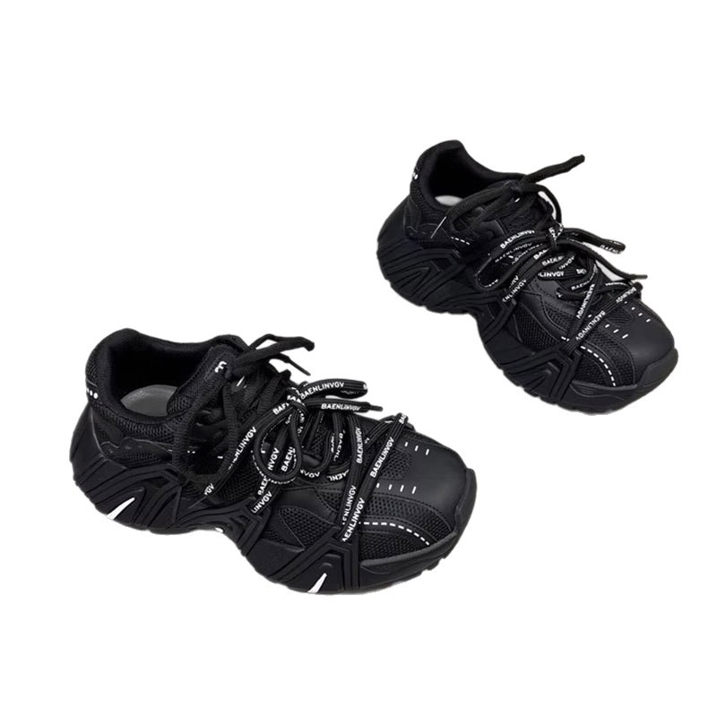Ženske kožne casual dad cipele s debelim potplatom 3–5 cm – prozračne, svakodnevne sportske cipele
