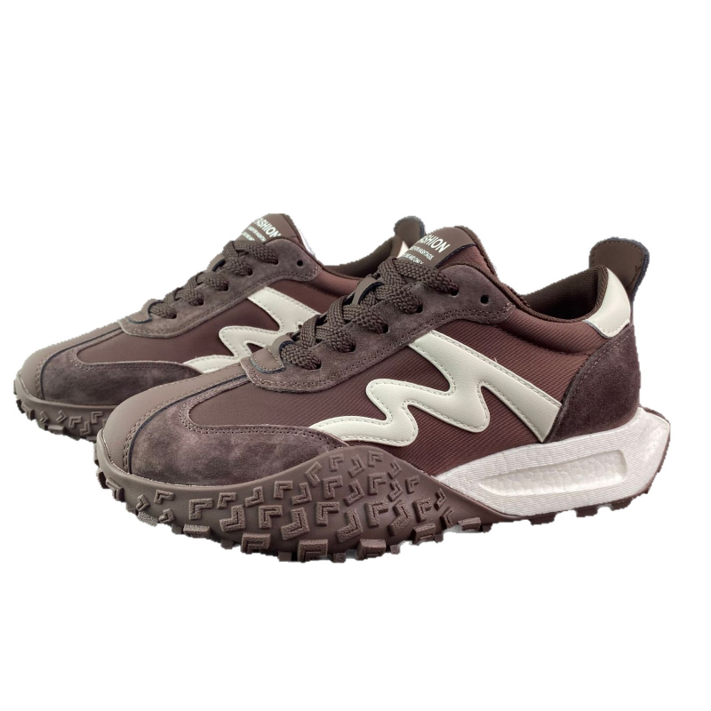 Pantofi sport casual pentru femei în stil Forrest Gump — exterior din piele de vițel + material textil; talpă din cauciuc cu spumă; închidere cu șireturi; înălțime călcâi: 3–5 cm; interior: plasă