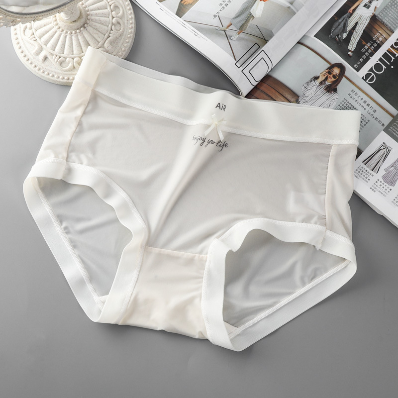 Ženske bikini gaćice, Ice Silk tkanina, srednji pojas, prozračan, antibakterijski