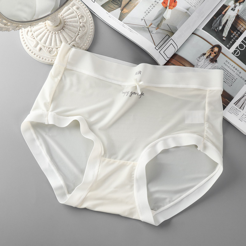 Ženske bikini gaćice, Ice Silk tkanina, srednji pojas, prozračan, antibakterijski