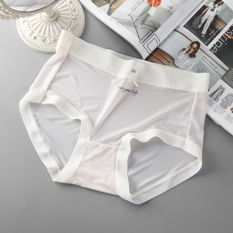 Ženske bikini gaćice, Ice Silk tkanina, srednji pojas, prozračan, antibakterijski
