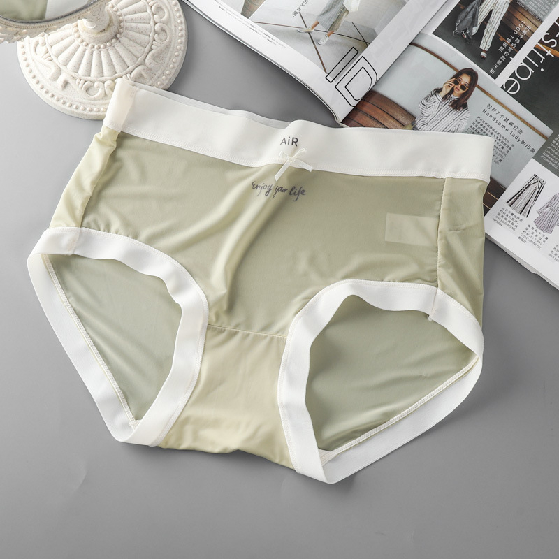 Ženske bikini gaćice, Ice Silk tkanina, srednji pojas, prozračan, antibakterijski