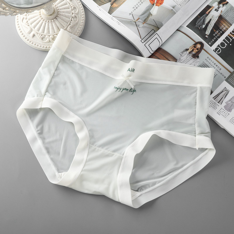 Ženske bikini gaćice, Ice Silk tkanina, srednji pojas, prozračan, antibakterijski