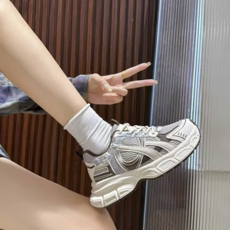 Ženske platforme dad shoes, prozračne, s vezicama, niski gornji dio, okrugli vrh