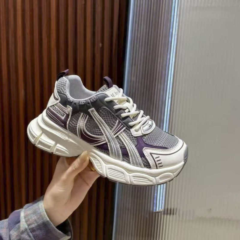 Ženske platforme dad shoes, prozračne, s vezicama, niski gornji dio, okrugli vrh