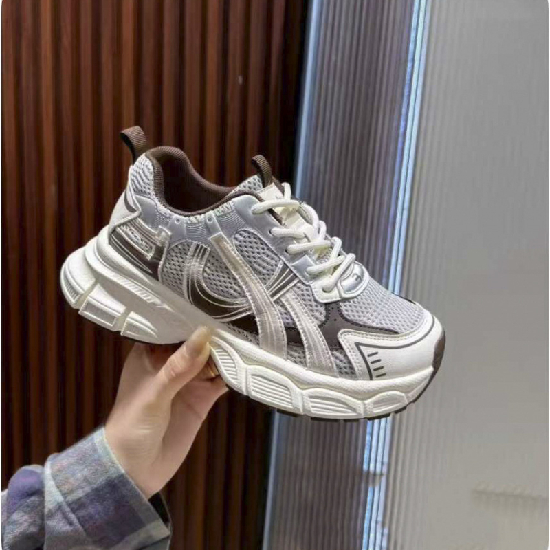 Ženske platforme dad shoes, prozračne, s vezicama, niski gornji dio, okrugli vrh