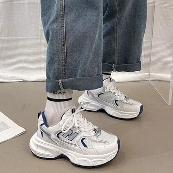 Ženske Dad Shoes – korejskog stila, lagane, debeli potplat, PU gornji dio, okrugli vrh