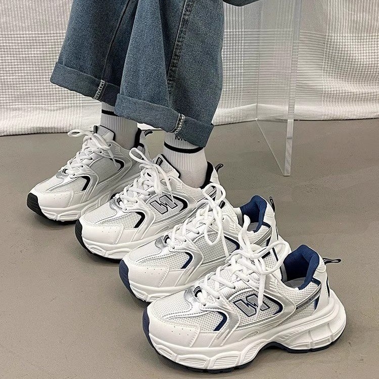 Ženske Dad Shoes – korejskog stila, lagane, debeli potplat, PU gornji dio, okrugli vrh