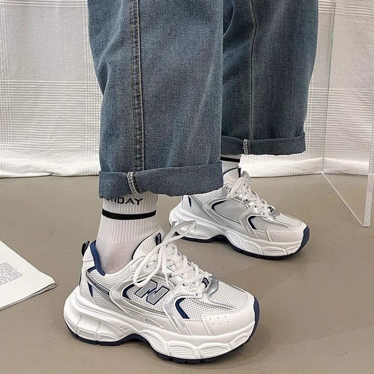 Ženske Dad Shoes – korejskog stila, lagane, debeli potplat, PU gornji dio, okrugli vrh