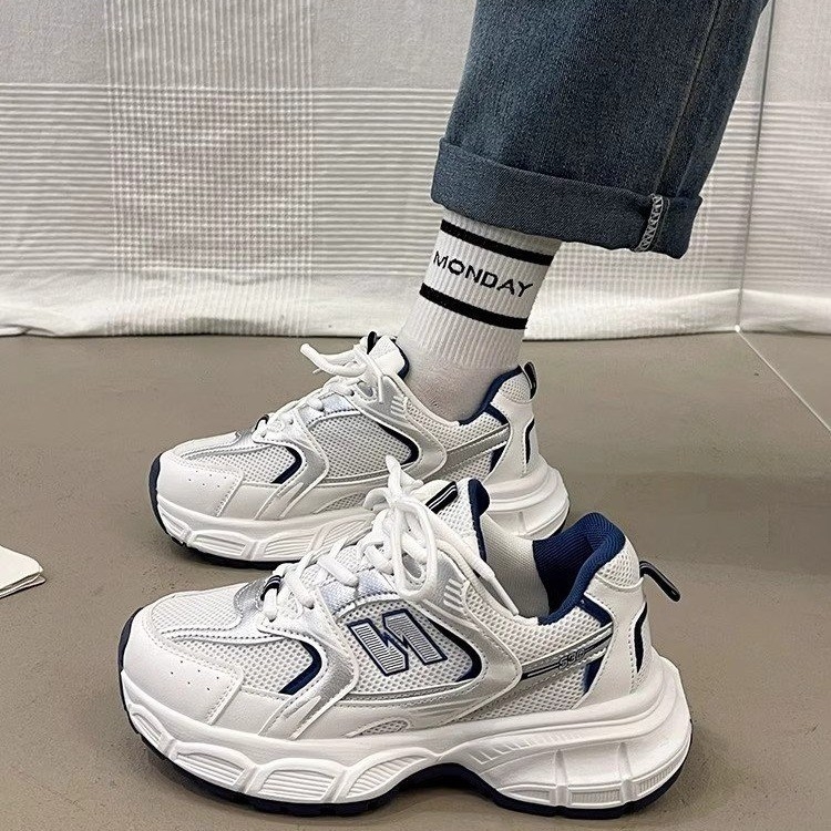 Ženske Dad Shoes – korejskog stila, lagane, debeli potplat, PU gornji dio, okrugli vrh