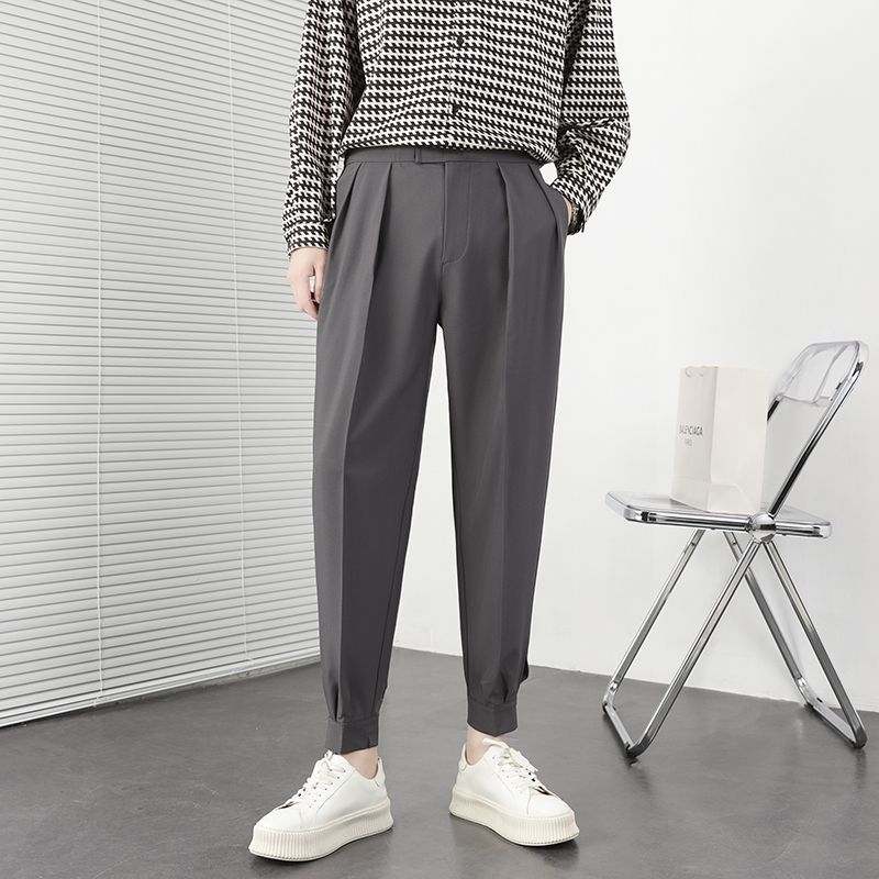 Ανδρικά παντελόνια, ίσια γραμμή, χειμωνιάτικα, 90% πολυεστέρας, μικροελαστικό μείγμα