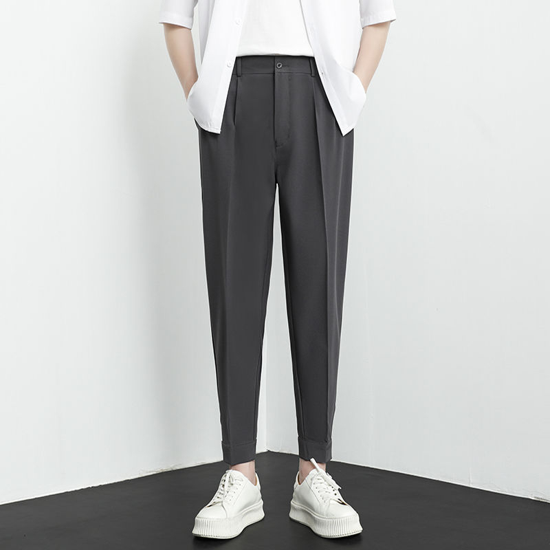 Ανδρικά παντελόνια, ίσια γραμμή, χειμωνιάτικα, 90% πολυεστέρας, μικροελαστικό μείγμα