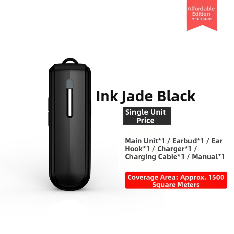 Bezdrôtový interkom s náušnicou, model V168, frekvenčné rozpätie 400–470 MHz, 16 kanálov, dosah až 1,5 km, lítiová batéria 350 mAh