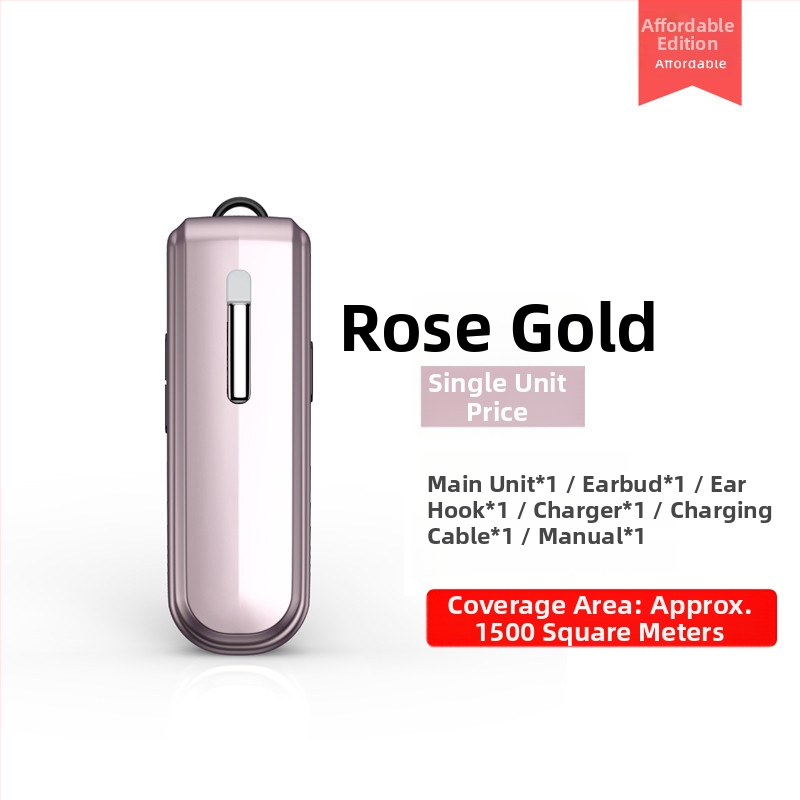 Bezdrôtový interkom s náušnicou, model V168, frekvenčné rozpätie 400–470 MHz, 16 kanálov, dosah až 1,5 km, lítiová batéria 350 mAh