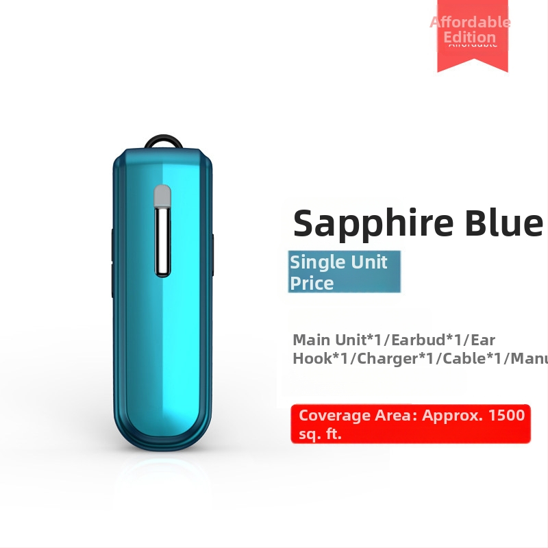 Bezdrôtový interkom s náušnicou, model V168, frekvenčné rozpätie 400–470 MHz, 16 kanálov, dosah až 1,5 km, lítiová batéria 350 mAh