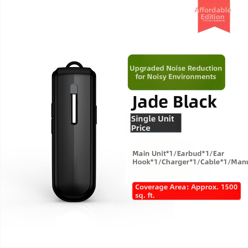 Bezdrôtový interkom s náušnicou, model V168, frekvenčné rozpätie 400–470 MHz, 16 kanálov, dosah až 1,5 km, lítiová batéria 350 mAh