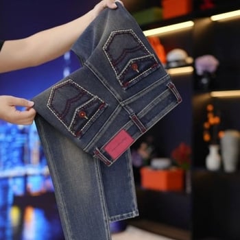 Jeans femei skinny, talie înaltă, elastice cu patru direcții, denim din bumbac cu spandex, căptușit cu fleece pentru toamnă și iarnă