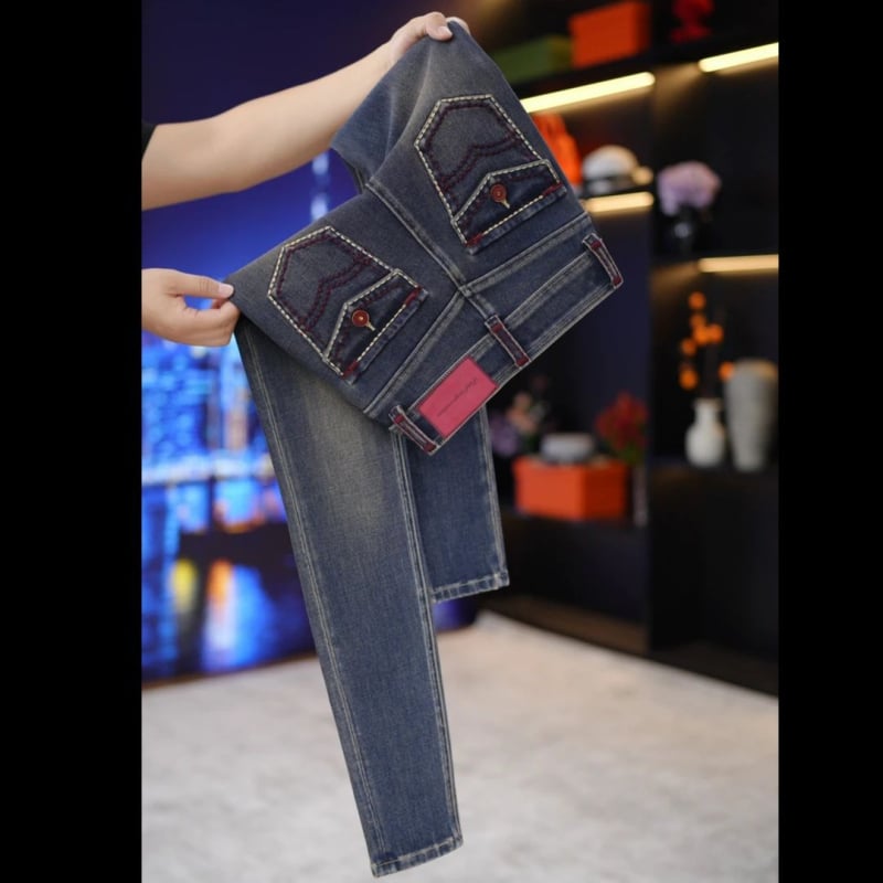 Jeans femei skinny, talie înaltă, elastice cu patru direcții, denim din bumbac cu spandex, căptușit cu fleece pentru toamnă și iarnă