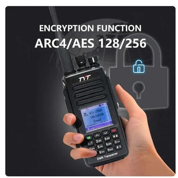 Walkie-Talkie MD-UV390 s rýchlym nabíjaním Type-C, AES-256 šifrovanie, frekvenčné pásmo 136–174/400–480MHz, výstupný výkon 5–10W