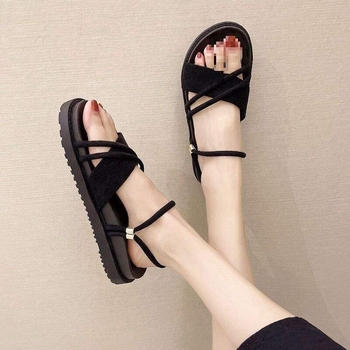 Sandale s jednim remenom, PU gornji dio, gumena potplata, otvoreni prst, slip-on, casual stil