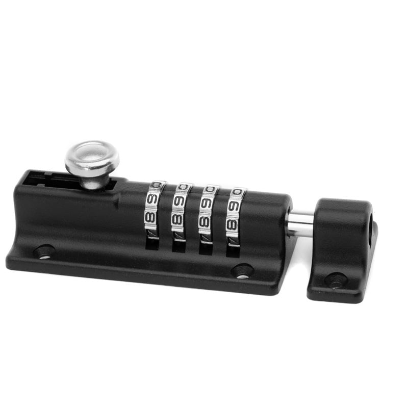 Mehanička brava s lozinkom za vanjska drvena vrata, vodootporna, od željeza, model Latch lock, 5 mm debljina šipke, moderni minimalistički stil