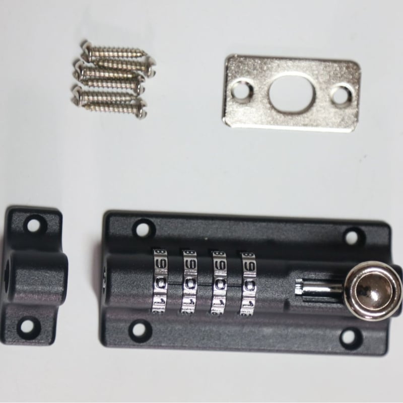 Mehanička brava s lozinkom za vanjska drvena vrata, vodootporna, od željeza, model Latch lock, 5 mm debljina šipke, moderni minimalistički stil
