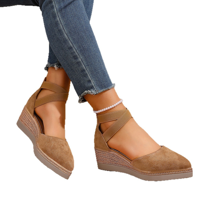 Római szandálok kerek orrú, elasztikus pánt, PU talp