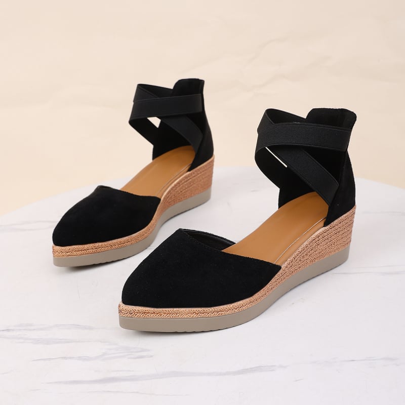 Római szandálok kerek orrú, elasztikus pánt, PU talp