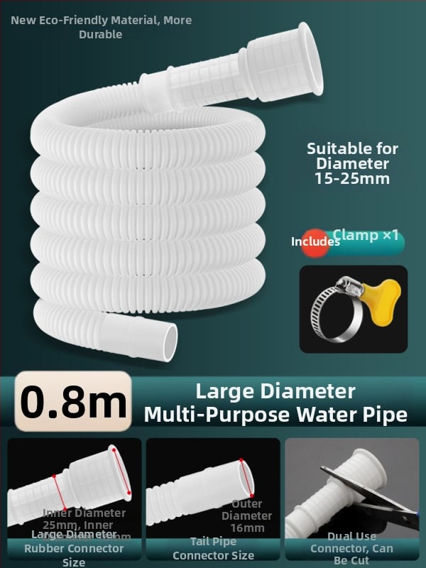 Weifan Țeavă de extindere din ABS pentru apă - furtun de alimentare la robinet și conductă de scurgere pentru aer condiționat, model 02, certificat CE