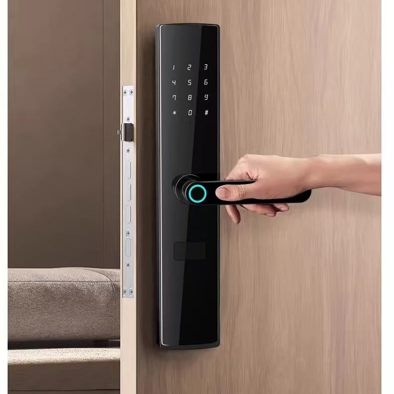 Încuietoare inteligentă pentru ușă cu amprentă și citire de carduri pentru apartamente și hoteluri — Heyi