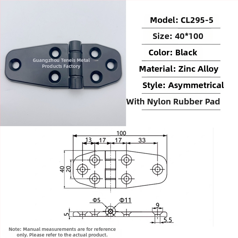 Cl295 pánt cink‑ötvözetből készült elosztó szekrény összehajtható ajtóihoz; általános vastag pánt; felületkezelés: spray festék; márka: Ternis