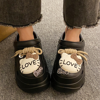 Női Crocs-stílus papucs EVA talppal, vastag talp a magasság növeléséhez, csúszásmentes