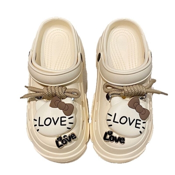 Női Crocs-stílus papucs EVA talppal, vastag talp a magasság növeléséhez, csúszásmentes