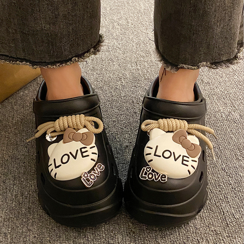 Női Crocs-stílus papucs EVA talppal, vastag talp a magasság növeléséhez, csúszásmentes