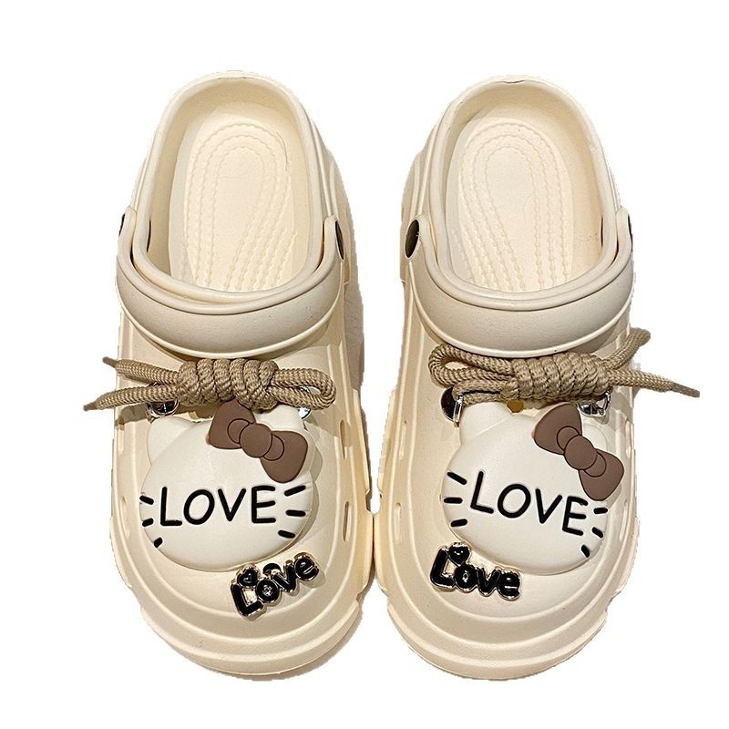 Női Crocs-stílus papucs EVA talppal, vastag talp a magasság növeléséhez, csúszásmentes