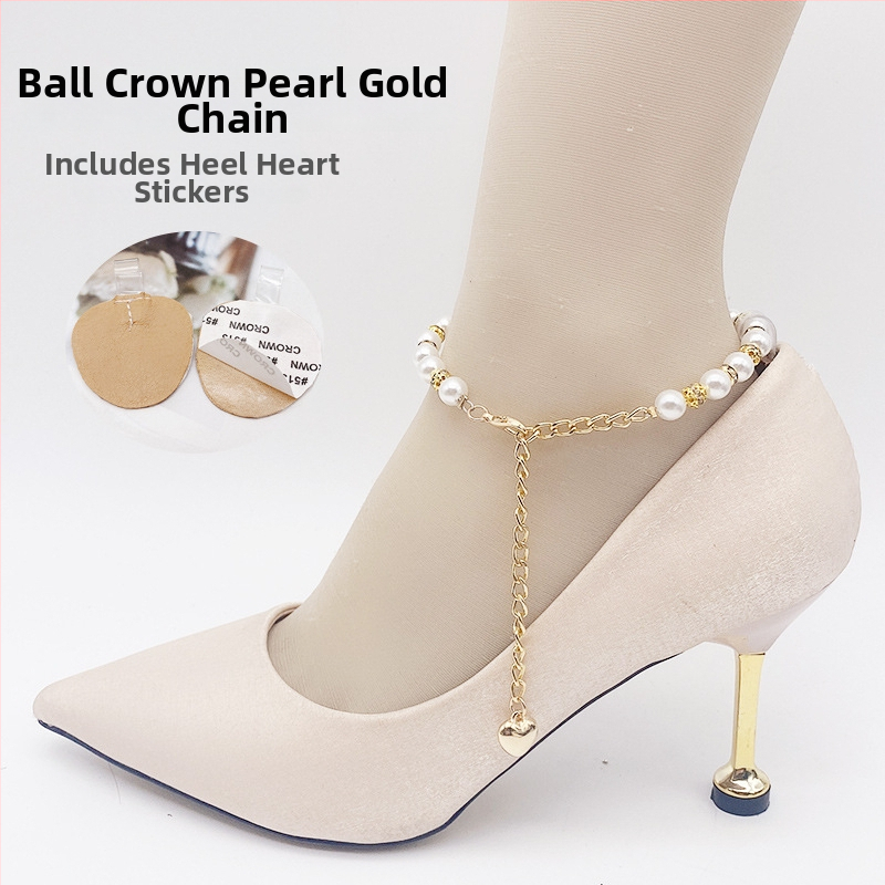 Perlová šnúrka na vysoké podpätky, proti zošmyknutiu, bez montáže, nastaviteľná dĺžka, pre všetky ročné obdobia