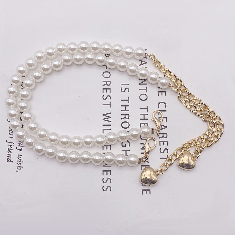 Κορδόνι γοβών με μαργαριτάρια, αντι-πτώση τακουνιών, χωρίς εγκατάσταση, ρυθμιζόμενος μήκος, για όλες τις εποχές