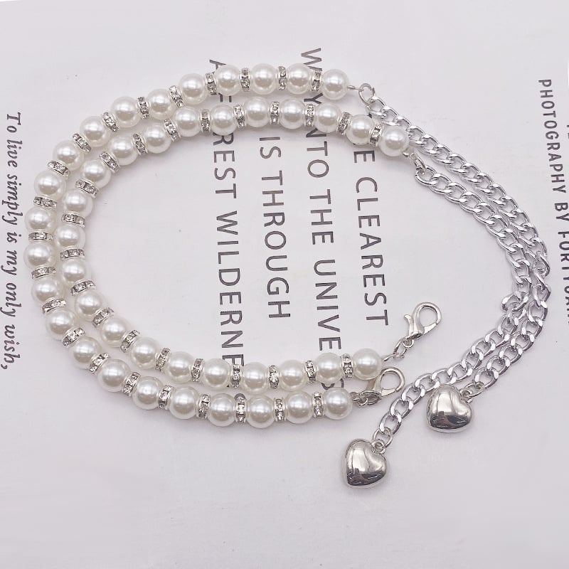 Κορδόνι γοβών με μαργαριτάρια, αντι-πτώση τακουνιών, χωρίς εγκατάσταση, ρυθμιζόμενος μήκος, για όλες τις εποχές