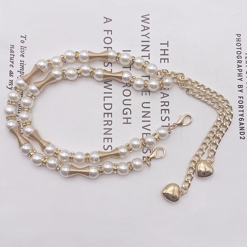 Κορδόνι γοβών με μαργαριτάρια, αντι-πτώση τακουνιών, χωρίς εγκατάσταση, ρυθμιζόμενος μήκος, για όλες τις εποχές