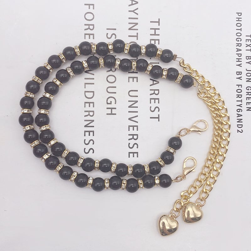 Κορδόνι γοβών με μαργαριτάρια, αντι-πτώση τακουνιών, χωρίς εγκατάσταση, ρυθμιζόμενος μήκος, για όλες τις εποχές